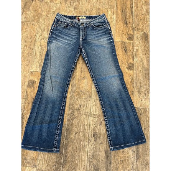 BKE Buckle Kate Blue Jeans Denim Flare Bootcut Women's Size 31x33.5 High Rise - Picture 2 of 6